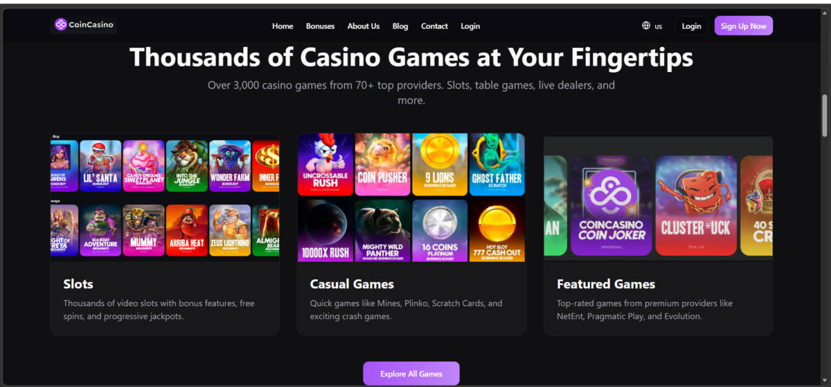 Coincasino crypto betting sites