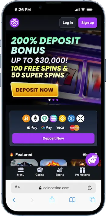 coin casino home